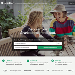 nextdoor.com home page