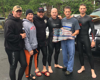 Police swim 34 miles in a day to help fallen comrades’ children